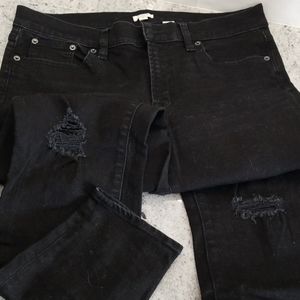 J. Crew 31 Black distressed denim
